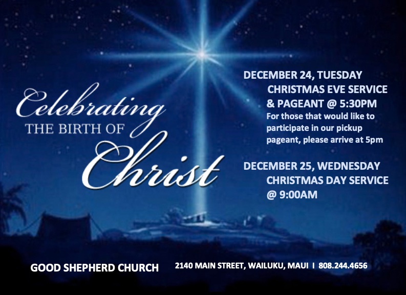 Good Shepherd Wailuku Christmas Service Schedule